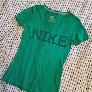 Emerald Green Nike V-Neck T-shirt